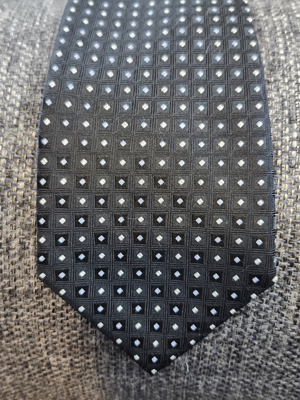 VTG 90s Tommy Hilfiger Blue Silk Tie with Green Accent